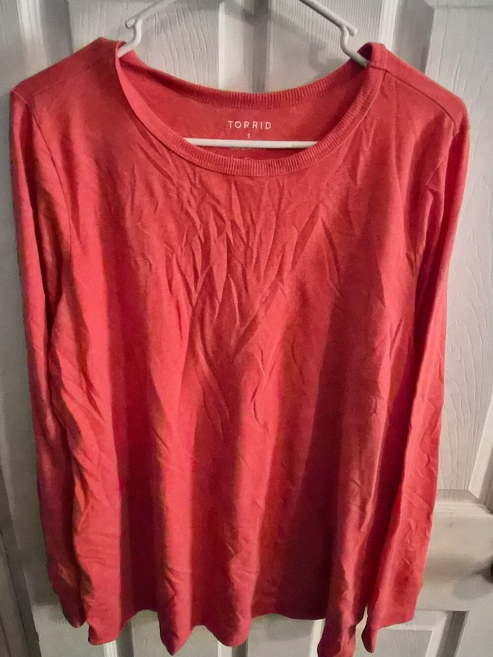 Waffle Scoop Neck Long Sleeve Henley Top